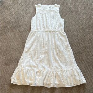 White Eyelet Kids Dress